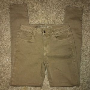 AE Hi Rise Jegging 8 khaki